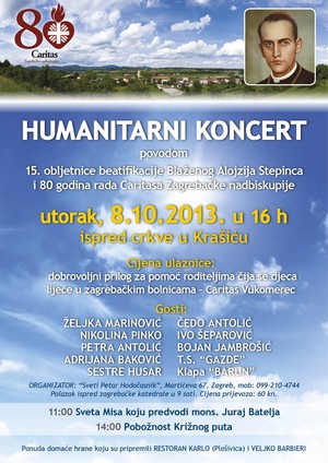 Humanitarni koncert u Krašiću, 8.10.2013.