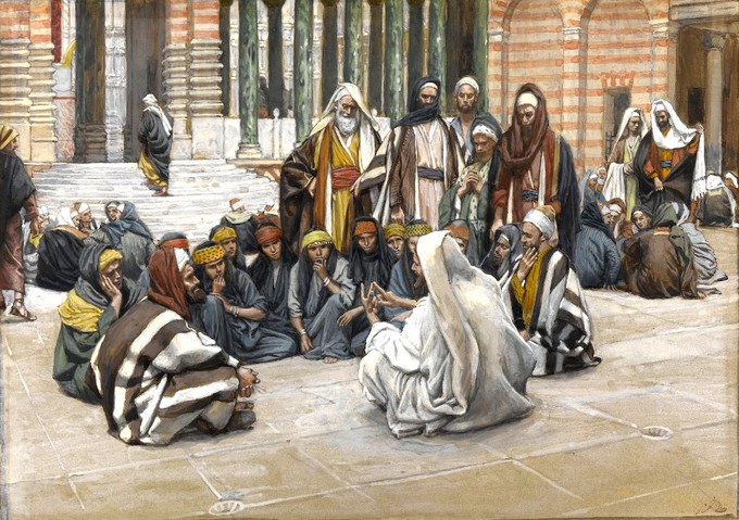 Isus govori blizu riznice - James Tissot