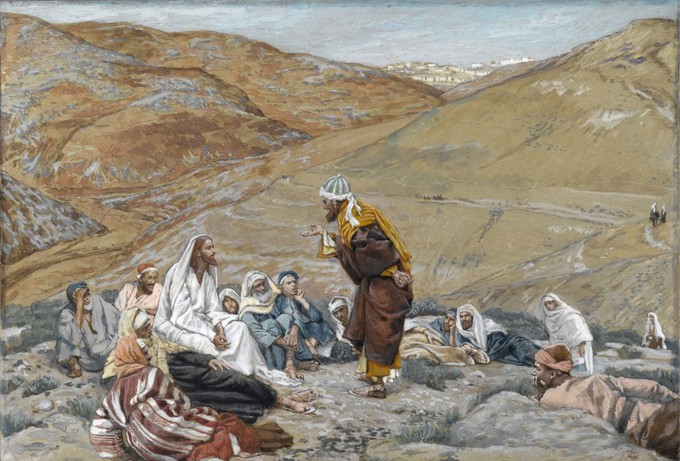 Pismoznanac je ustao kako bi iskušao Isusa - James Tissot