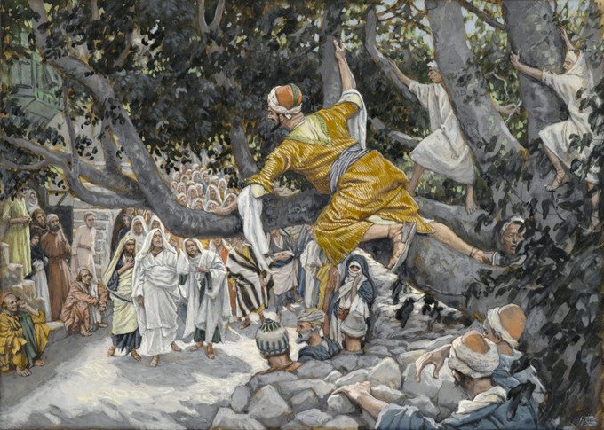 Zakej na smokvi čeka Isusov prolazak - James Tissot