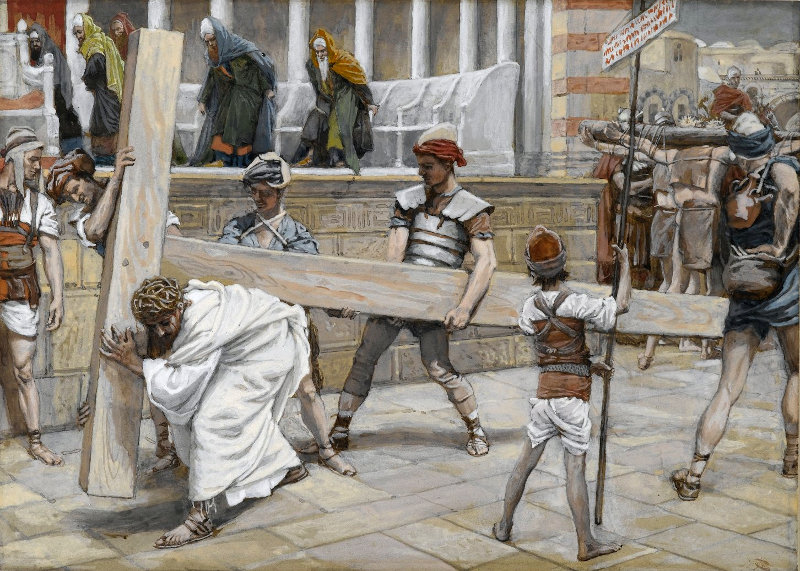 Isus nosi križ - James Tissot